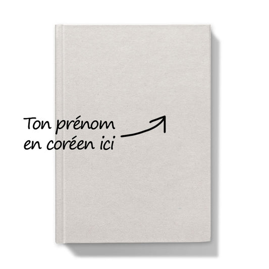 Carnet calligraphié avec ton nom - blanc