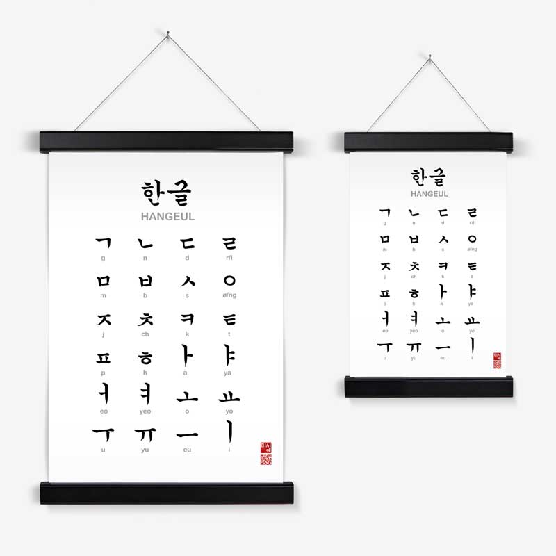 Poster Hangeul ~ Alphabet coréen